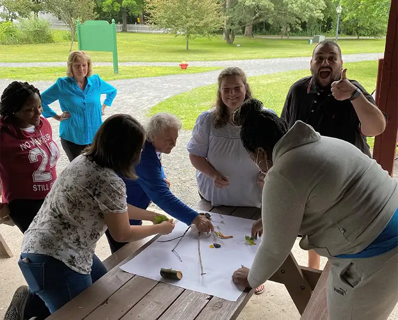 the LGH staff gathered all together in person for the first time in over a year at Northwest Park in Windsor.